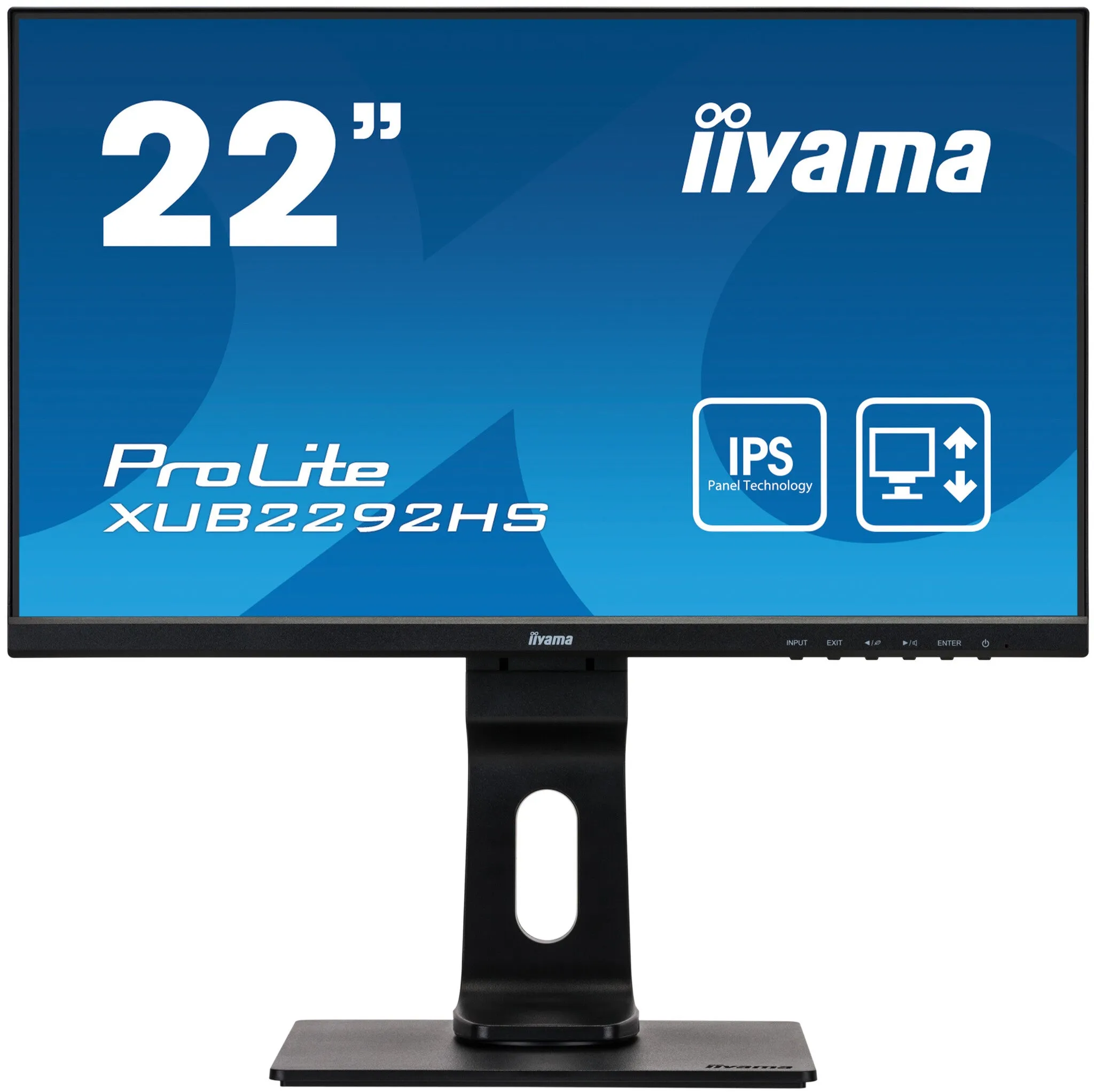 iiyama ProLite XUB2292HS-B1 21.5" Full HD Monitor - 75Hz, 4ms, IPS, Height Adjustable, Speakers, Black