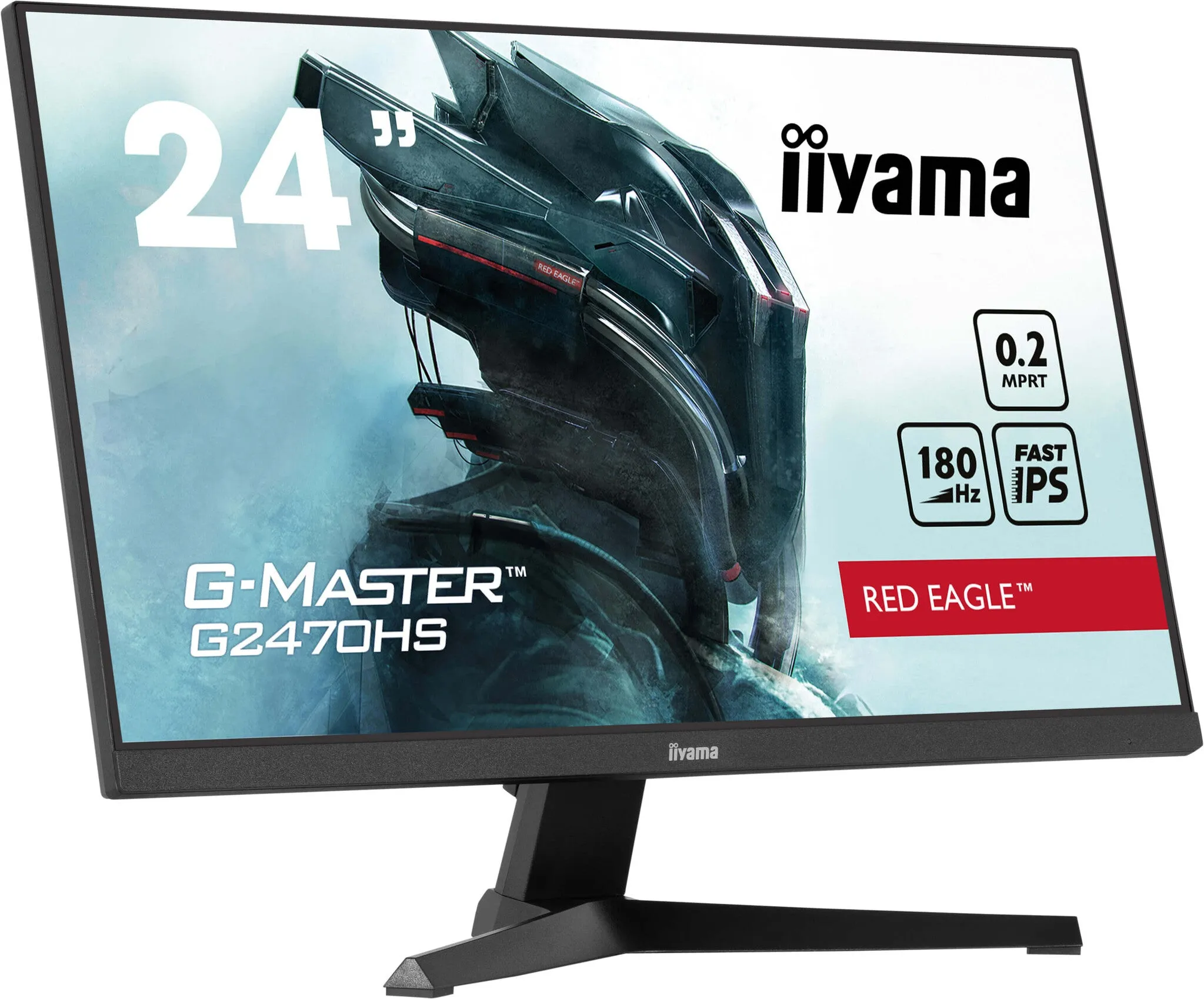 iiyama Red Eagle G-MASTER G2470HS-B1 23.8" Full HD Gaming Monitor - 180Hz, 0.2ms, Fast IPS, Adaptive Sync, Speakers, Black