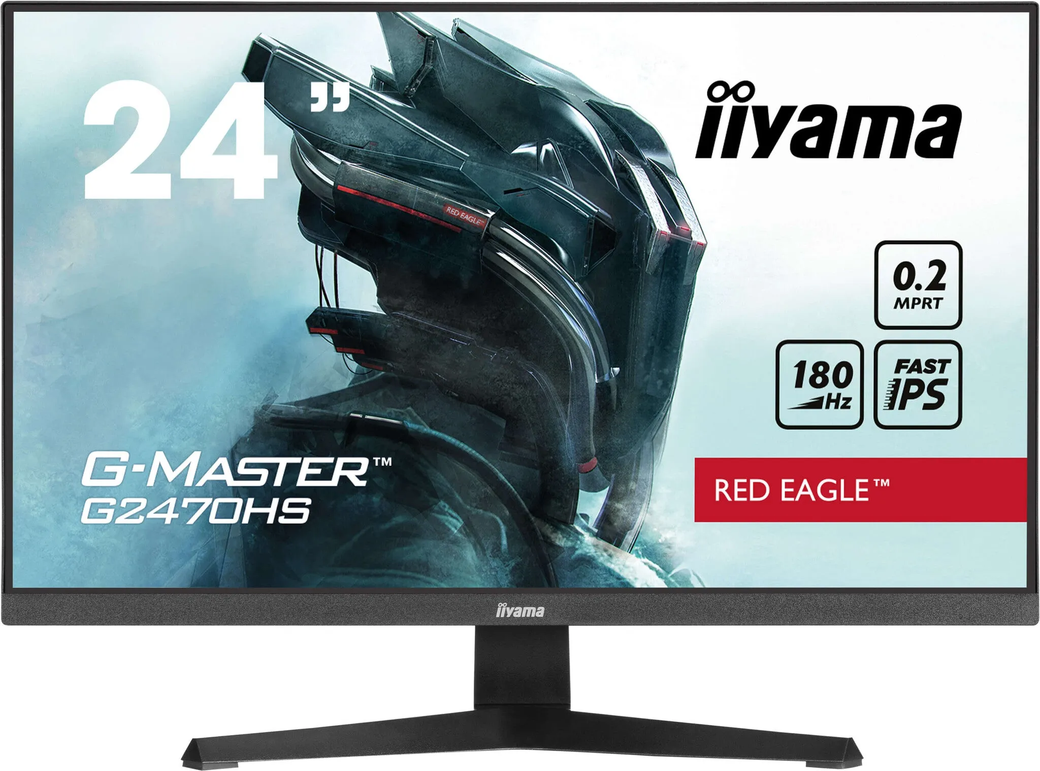 iiyama Red Eagle G-MASTER G2470HS-B1 23.8" Full HD Gaming Monitor - 180Hz, 0.2ms, Fast IPS, Adaptive Sync, Speakers, Black
