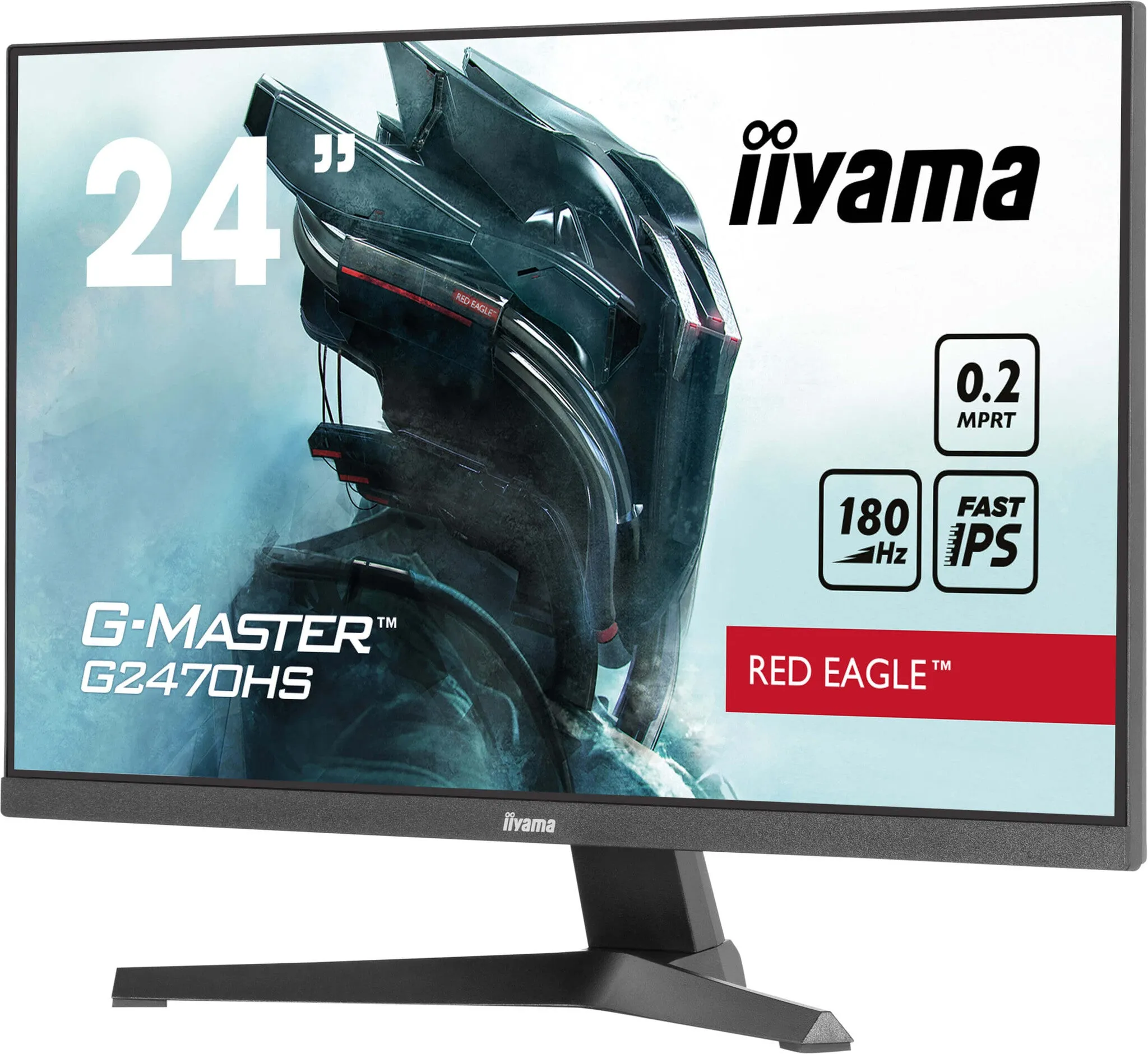 iiyama Red Eagle G-MASTER G2470HS-B1 23.8" Full HD Gaming Monitor - 180Hz, 0.2ms, Fast IPS, Adaptive Sync, Speakers, Black
