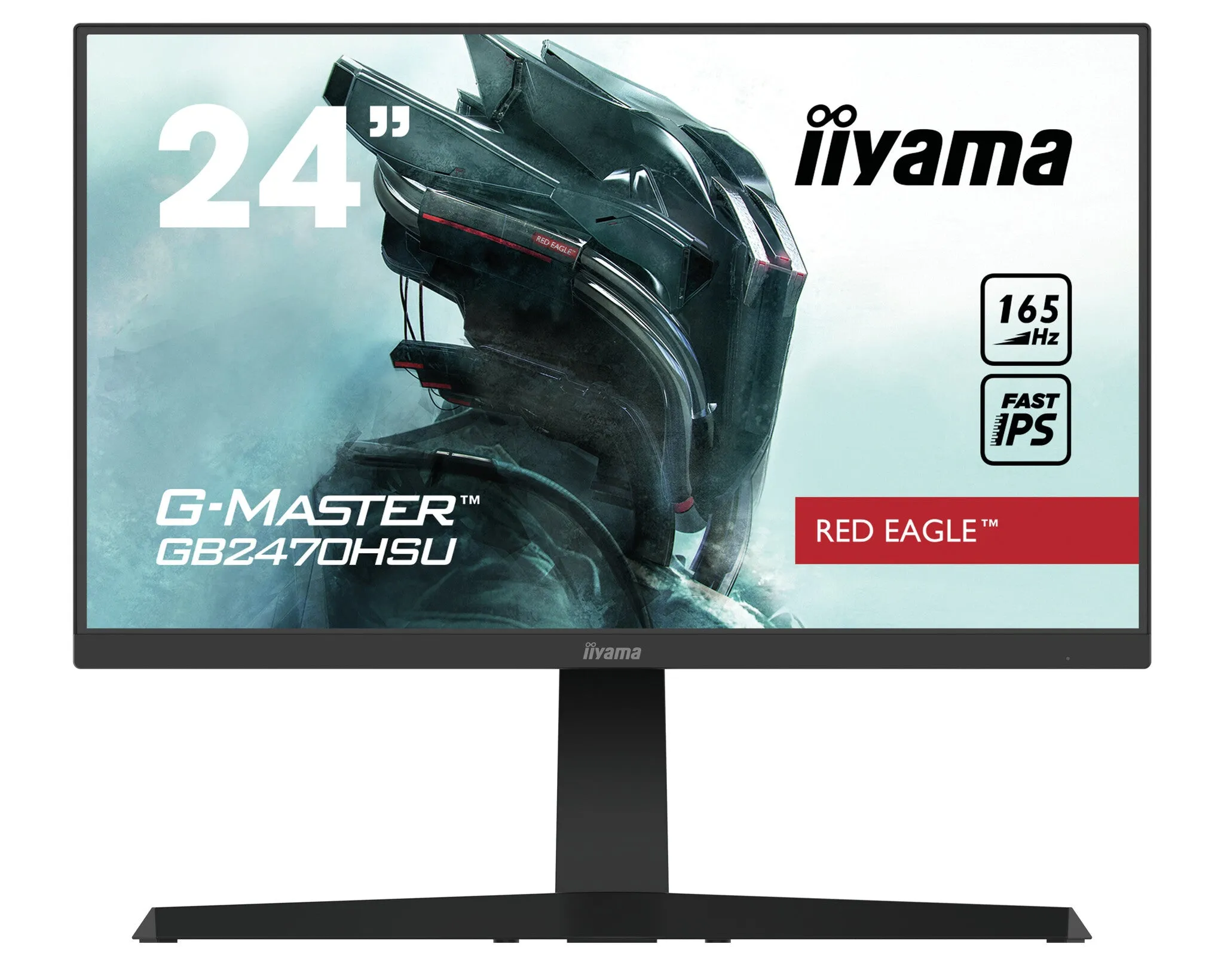 iiyama Red Eagle G-MASTER GB2470HSU-B1 23.8" Full HD Gaming Monitor - 165Hz, 0.8ms, IPS, AMD FreeSync Premium, Height Adjustable, Speakers, Black