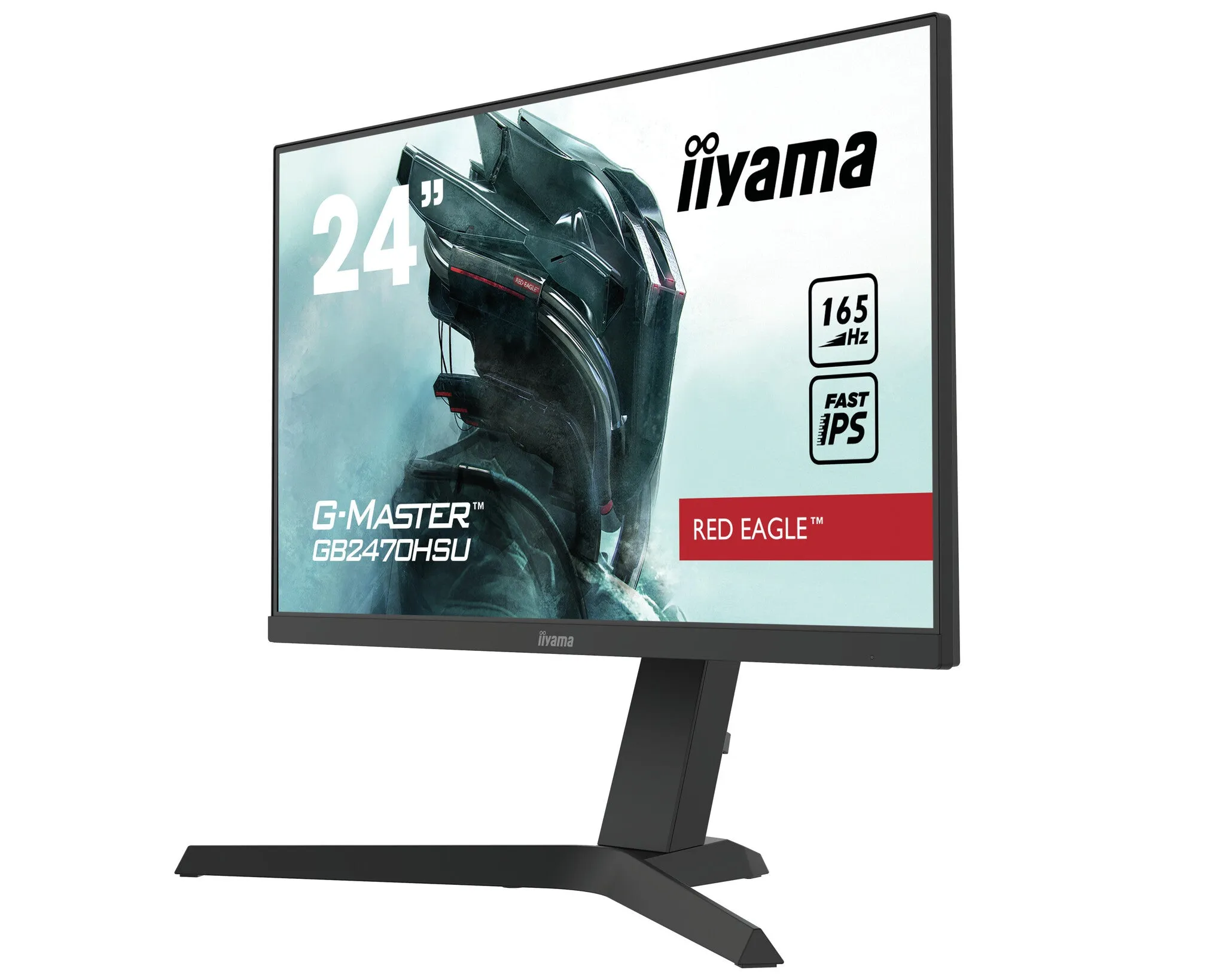 iiyama Red Eagle G-MASTER GB2470HSU-B1 23.8" Full HD Gaming Monitor - 165Hz, 0.8ms, IPS, AMD FreeSync Premium, Height Adjustable, Speakers, Black