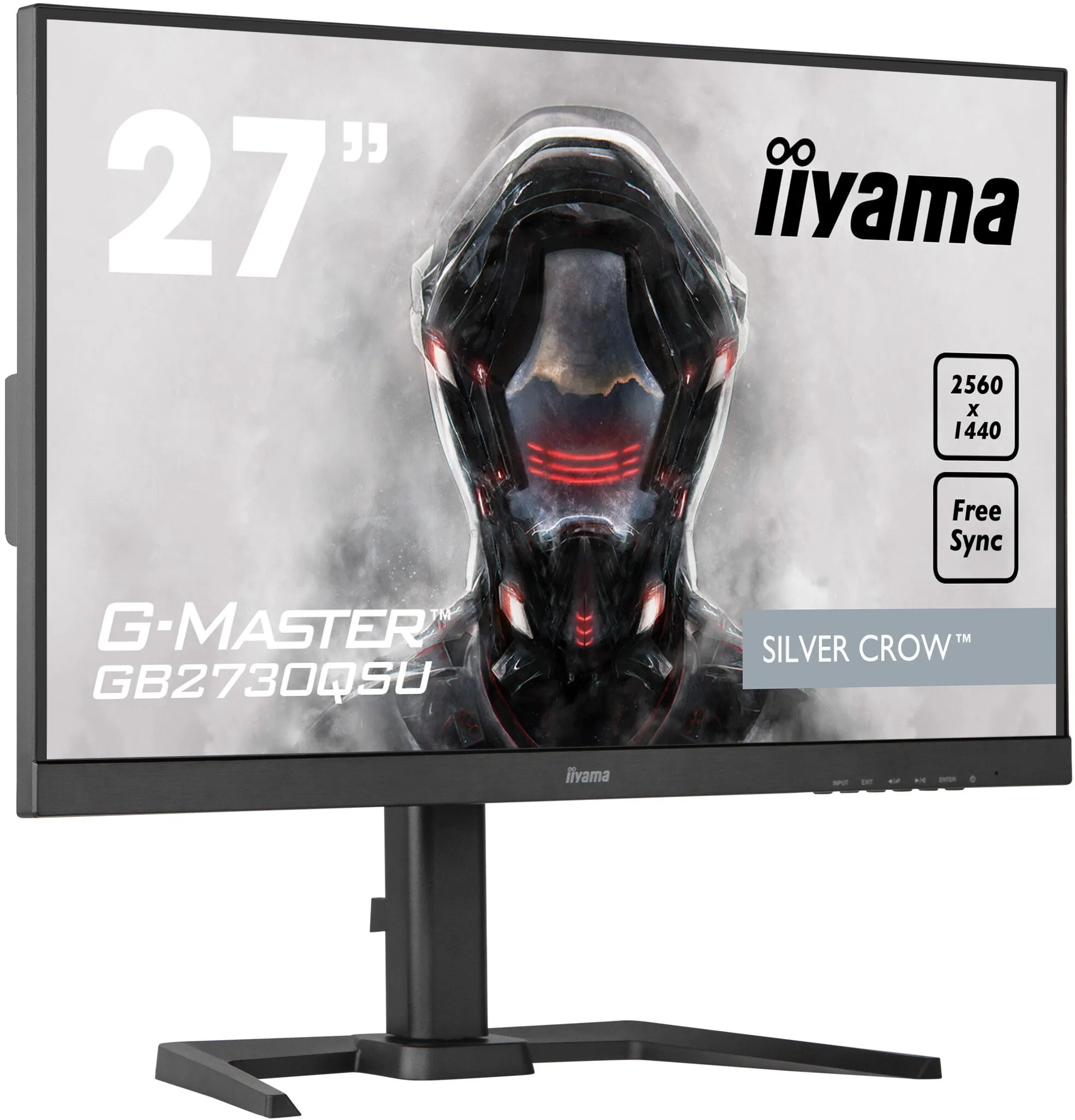 iiyama Silver Crow G-MASTER GB2730QSU-B5 27" Wide Quad HD Gaming Monitor - 75Hz, 1ms, TN, AMD FreeSync, Height Adjustable, Speakers, Black
