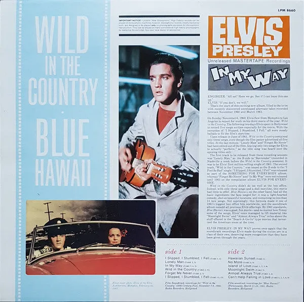 In My Way Songs From Wild In The Country And Blue Hawaii