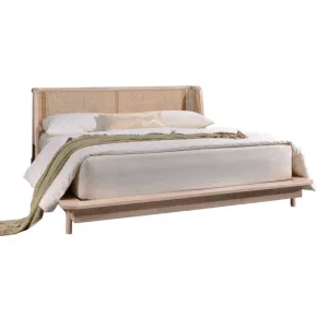 Inception Queen Bed L2030 x W1530mm Milk Oak