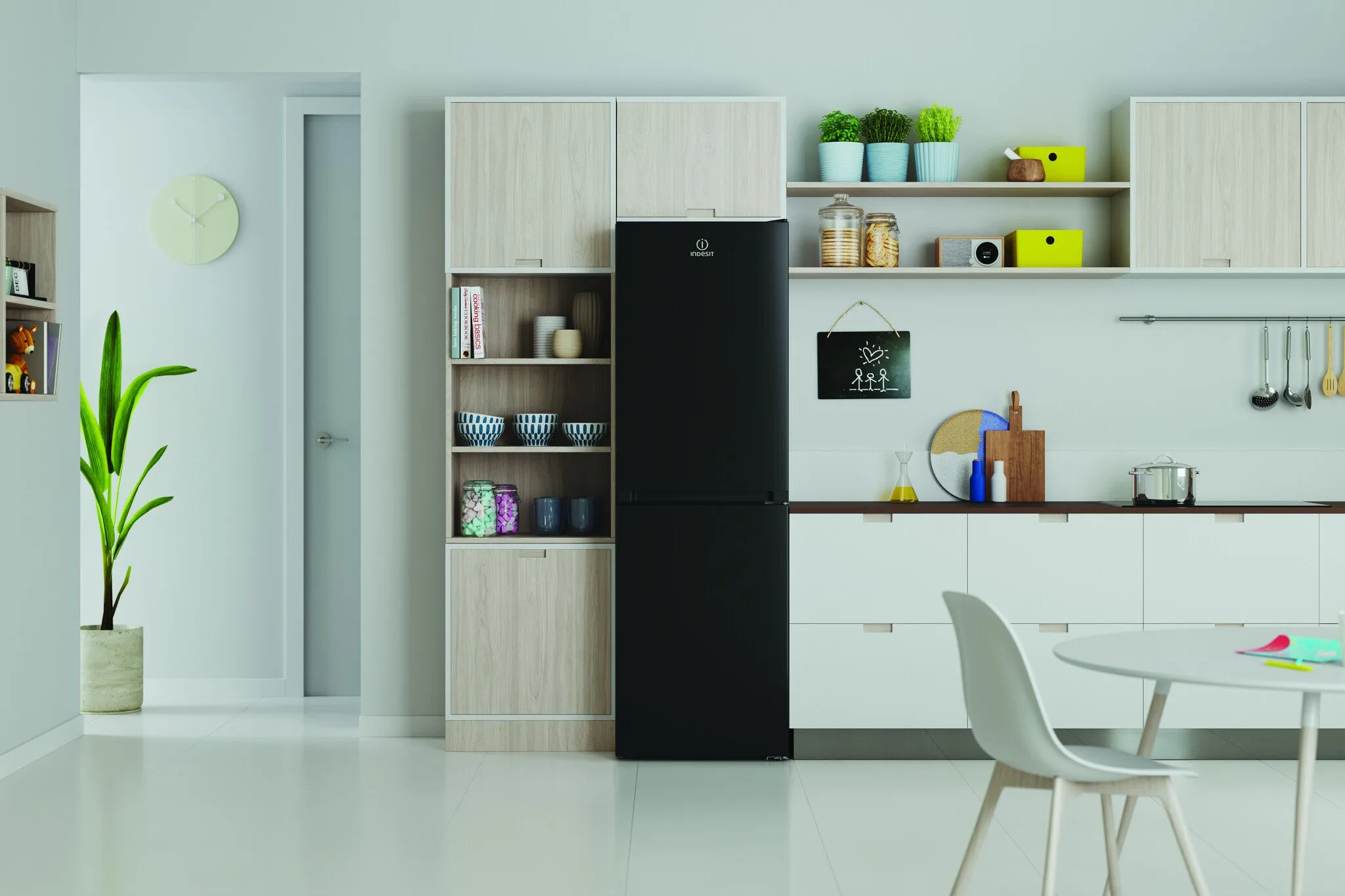 Indesit IBTNF 60182 B UK Freestanding 322L Fridge Freezer - Black, E Rated