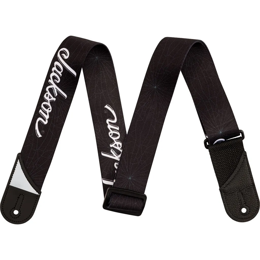 Jackson White Logo Strap, Black, 2" | Guitar Straps | 2995378006
