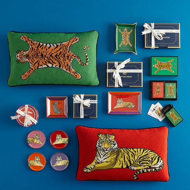 Jonathan Adler | Safari Rectangle Tray - Purple, Red, Gold