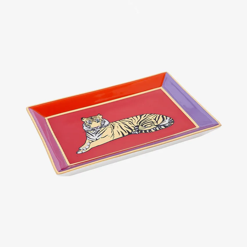 Jonathan Adler | Safari Rectangle Tray - Purple, Red, Gold