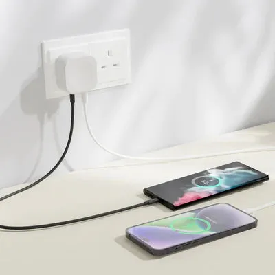 Juice 20W Dual Port Fast Charger Plug  White