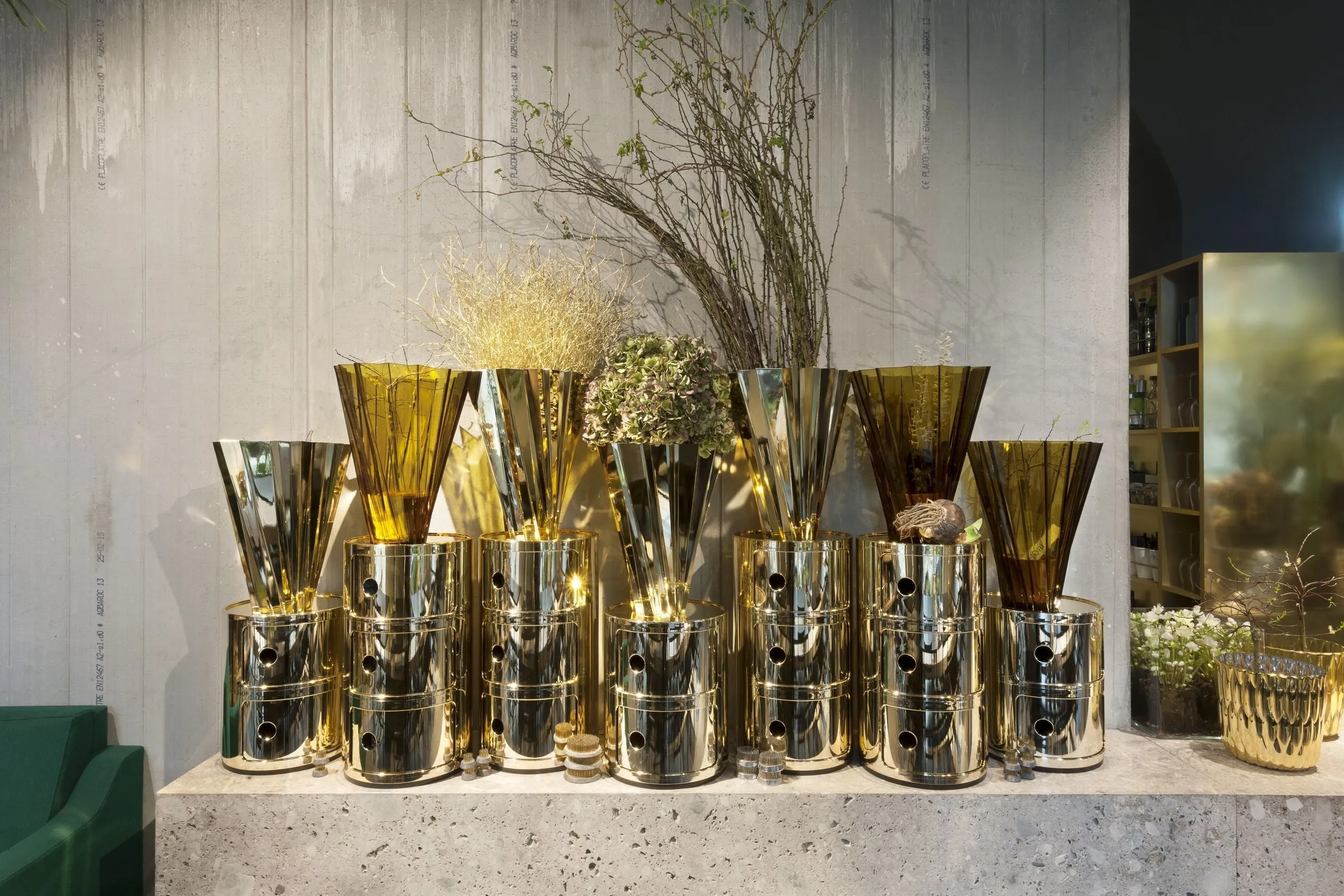 Kartell Componibili Classic Big Container 2 Elements Big, Silver