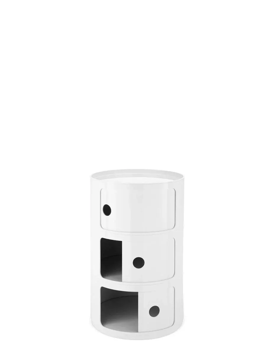 Kartell Componibili Classic Big Container 3 Elements, White
