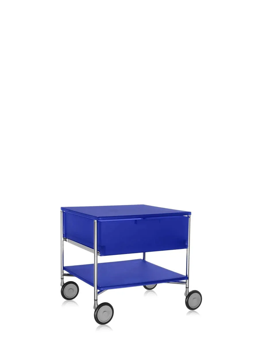 Kartell Mobil 1 Drawer With Wheels, Cobalt Blue
