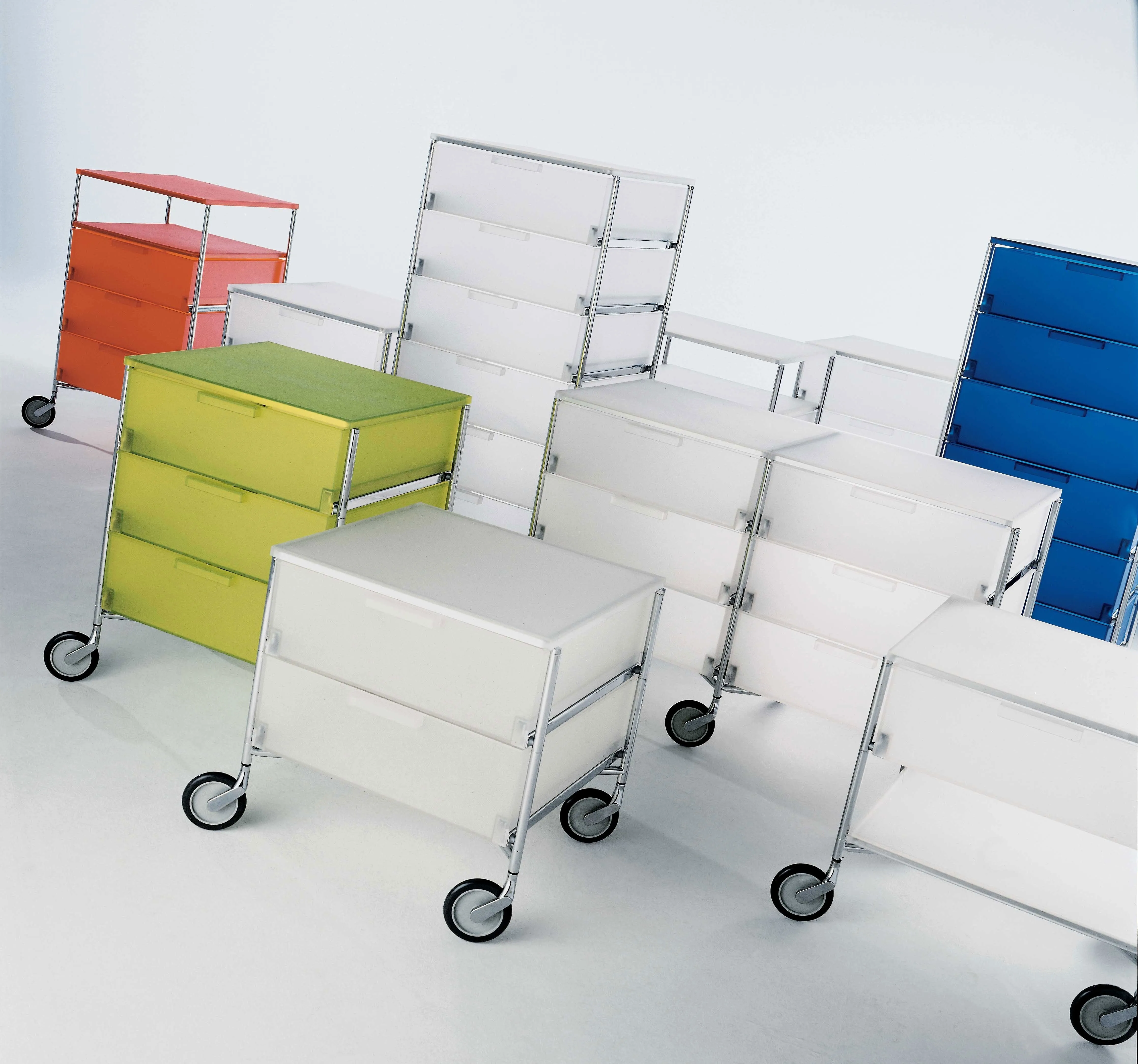 Kartell Mobil 2 Drawer With Wheels, Cobalt Blue