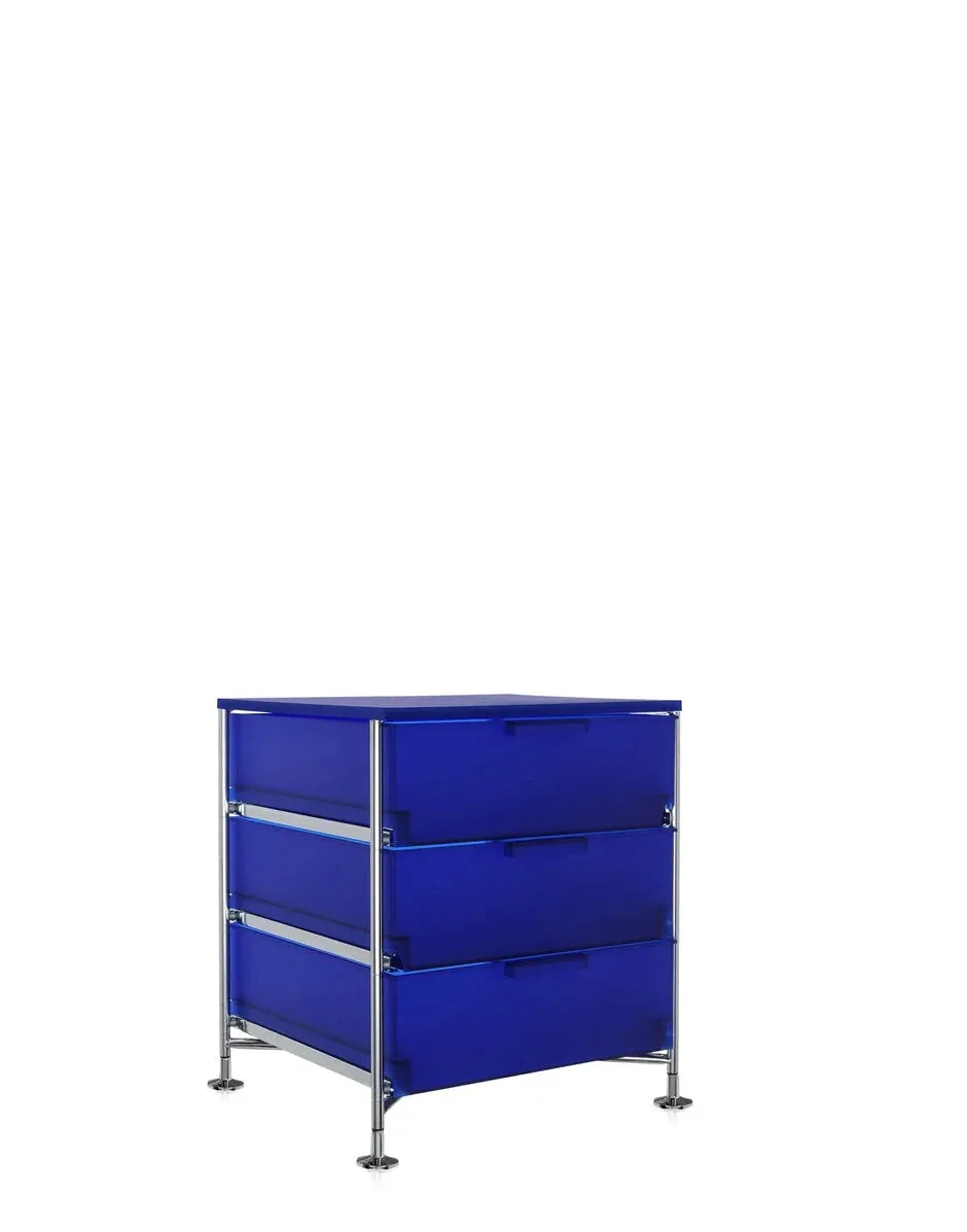 Kartell Mobil 3 Drawer With Feet, Cobalt Blue
