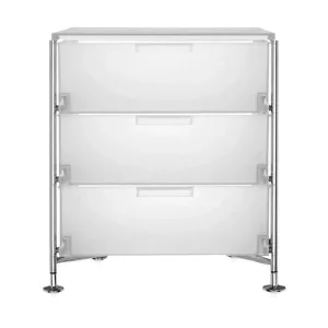 Kartell Mobil 3 Drawer With Feet, Ice