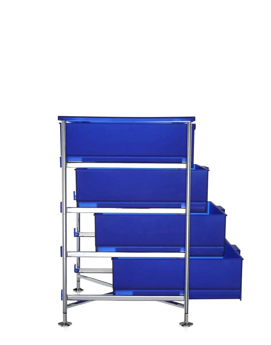 Kartell Mobil 4 Drawer With Feet, Cobalt Blue