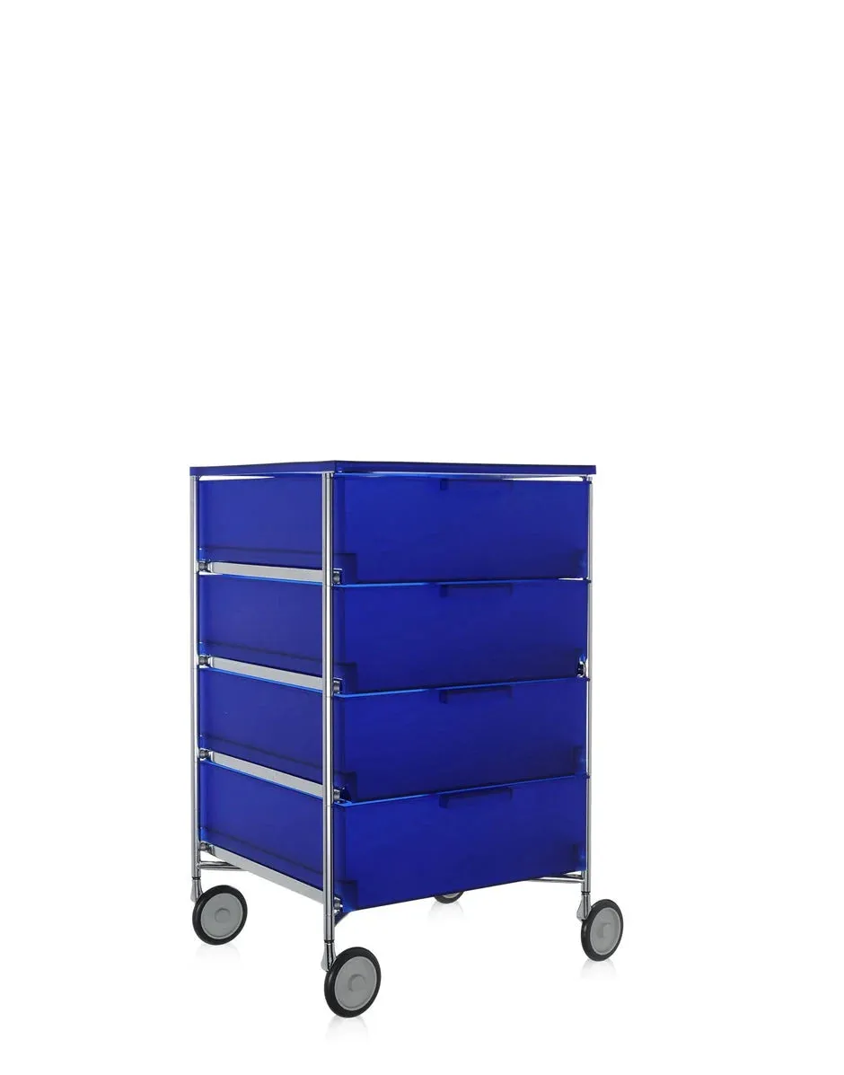 Kartell Mobil 4 Drawer With Wheels, Cobalt Blue