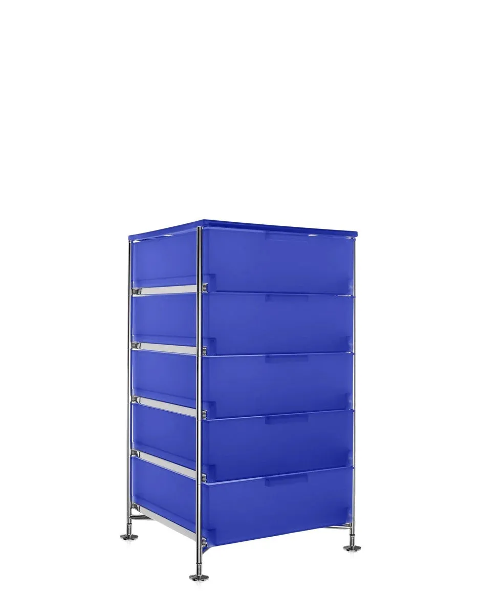 Kartell Mobil 5 Drawer With Feet, Cobalt Blue