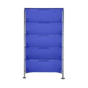 Kartell Mobil 5 Drawer With Feet, Cobalt Blue