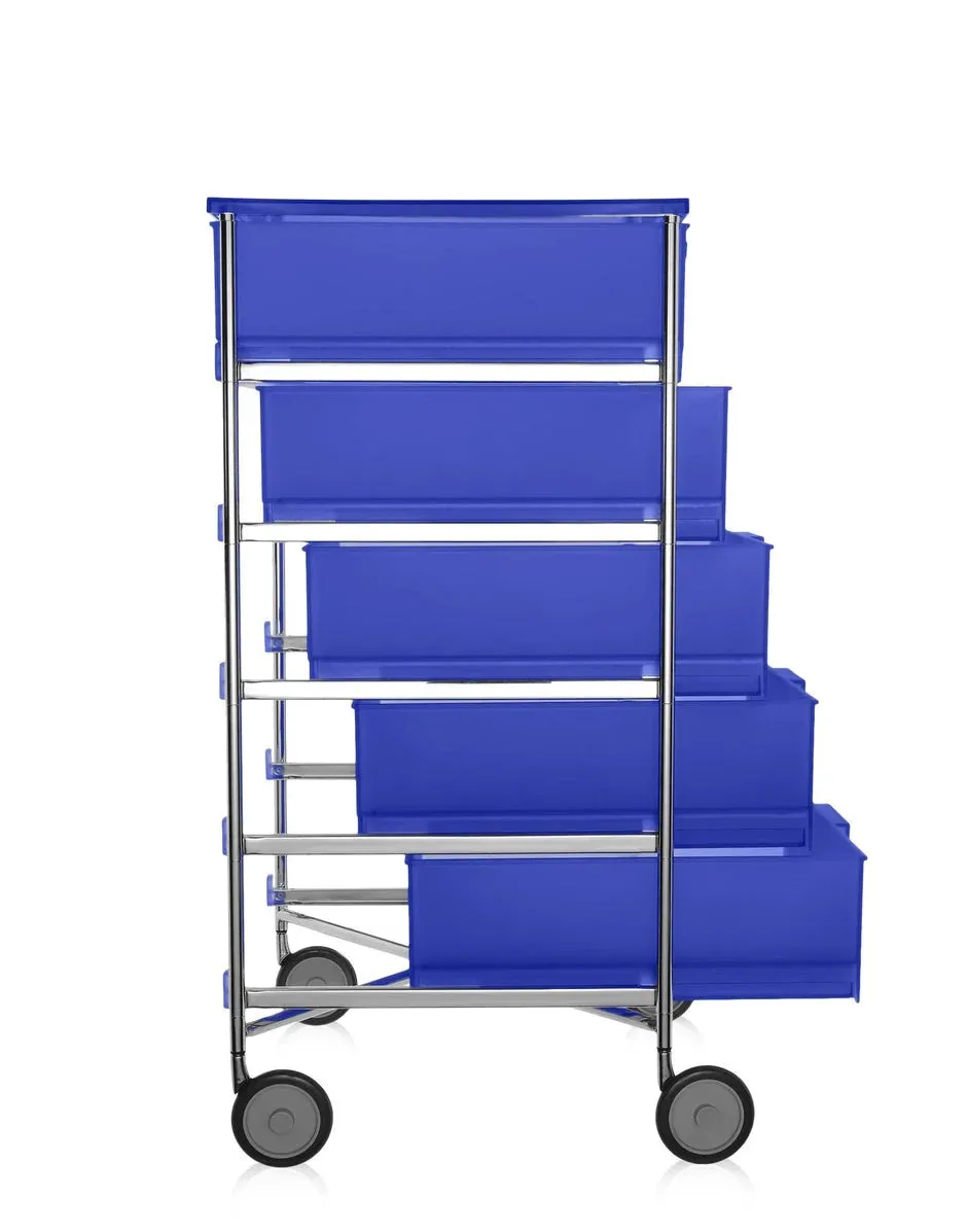 Kartell Mobil 5 Drawer With Wheels, Cobalt Blue