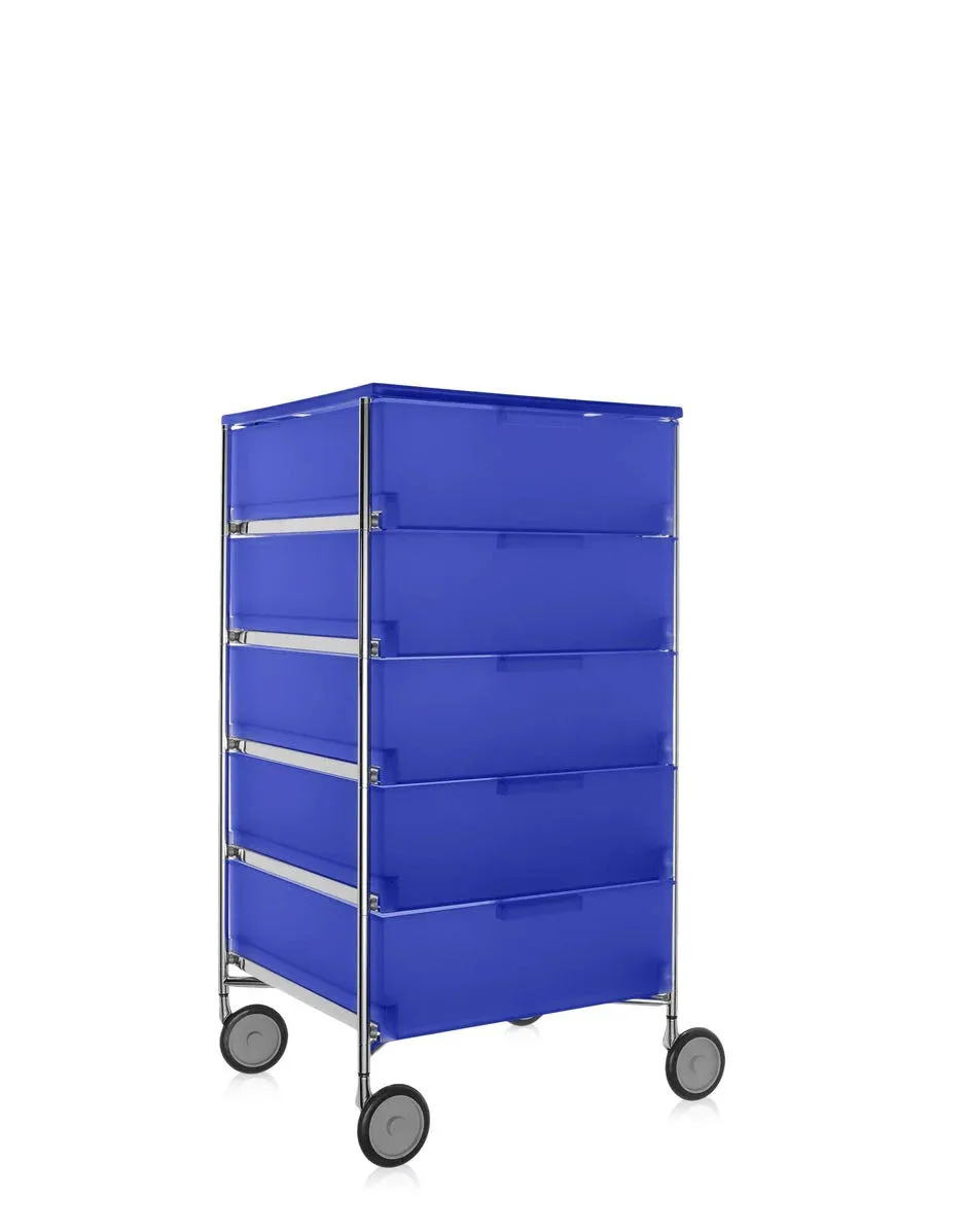 Kartell Mobil 5 Drawer With Wheels, Cobalt Blue