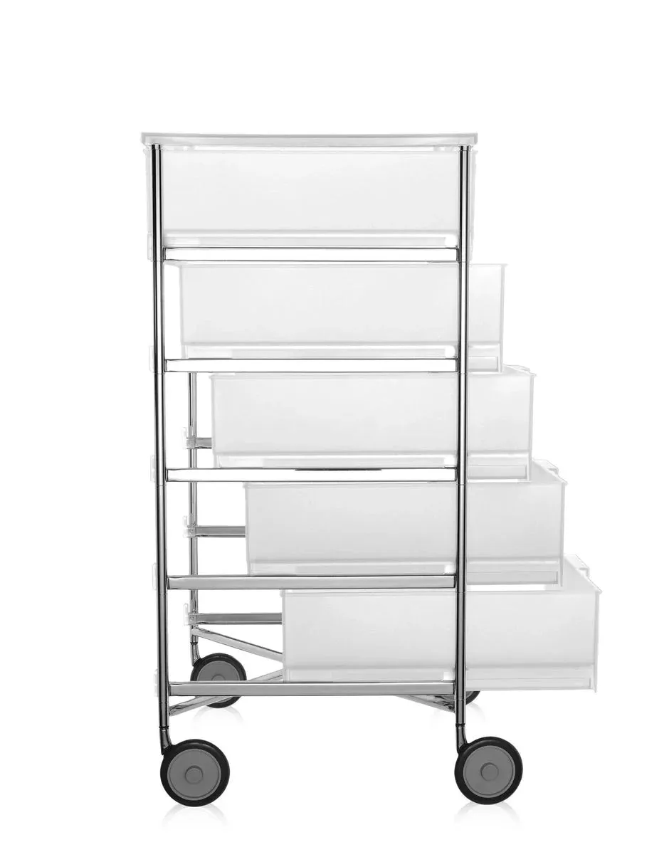 Kartell Mobil 5 Drawer With Wheels, Ice