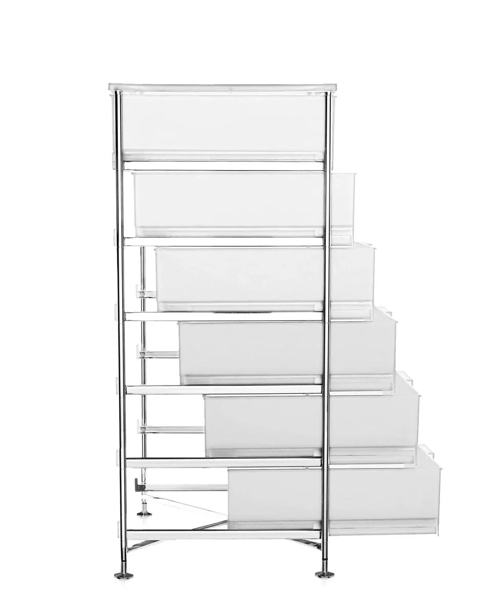 Kartell Mobil 6 Drawer With Feet, Ice