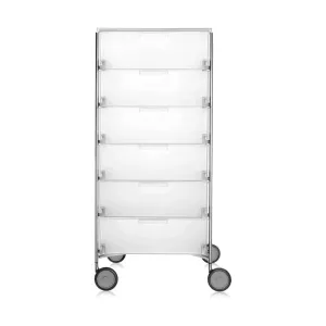 Kartell Mobil 6 Drawer With Wheels, Ice
