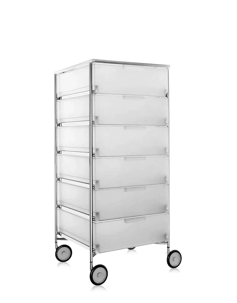 Kartell Mobil 6 Drawer With Wheels, Ice