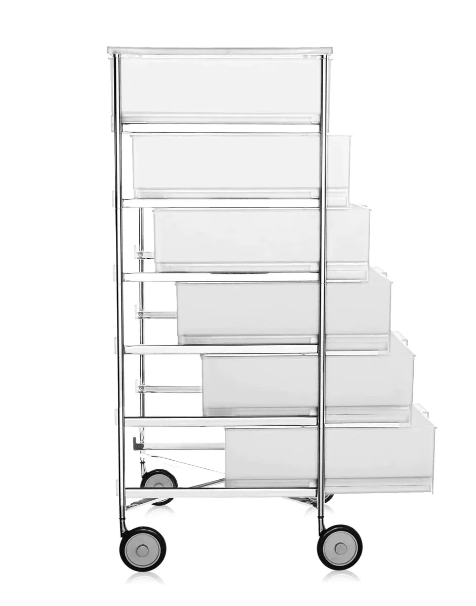 Kartell Mobil 6 Drawer With Wheels, Ice