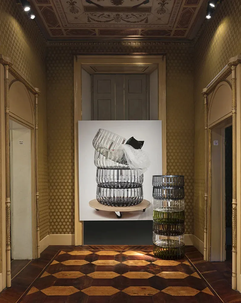 Kartell Panier Basket Container, Fume