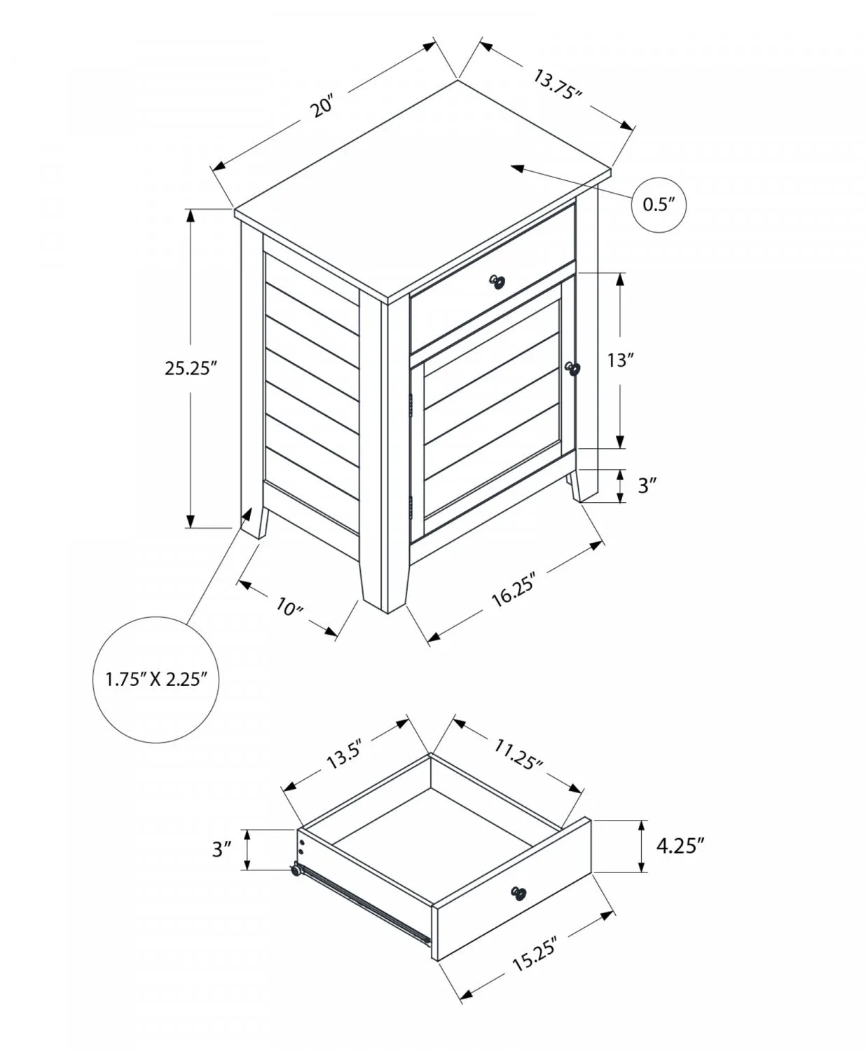 Kelden Side Table - Blue