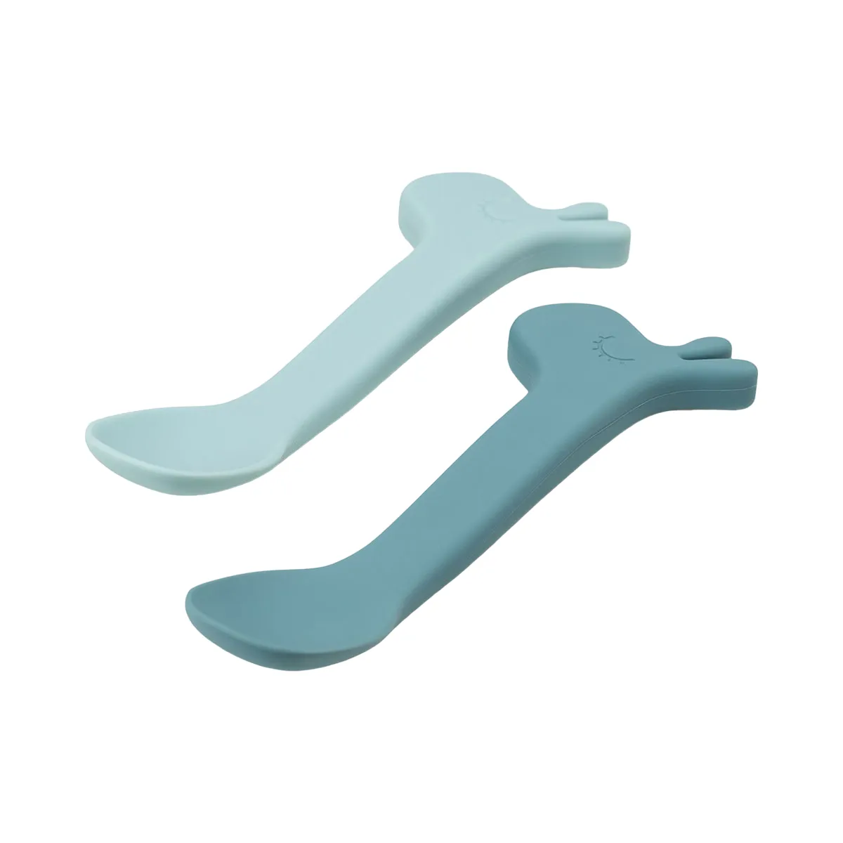 Lalee Silicone Spoon Set | Blue | Pack of 2