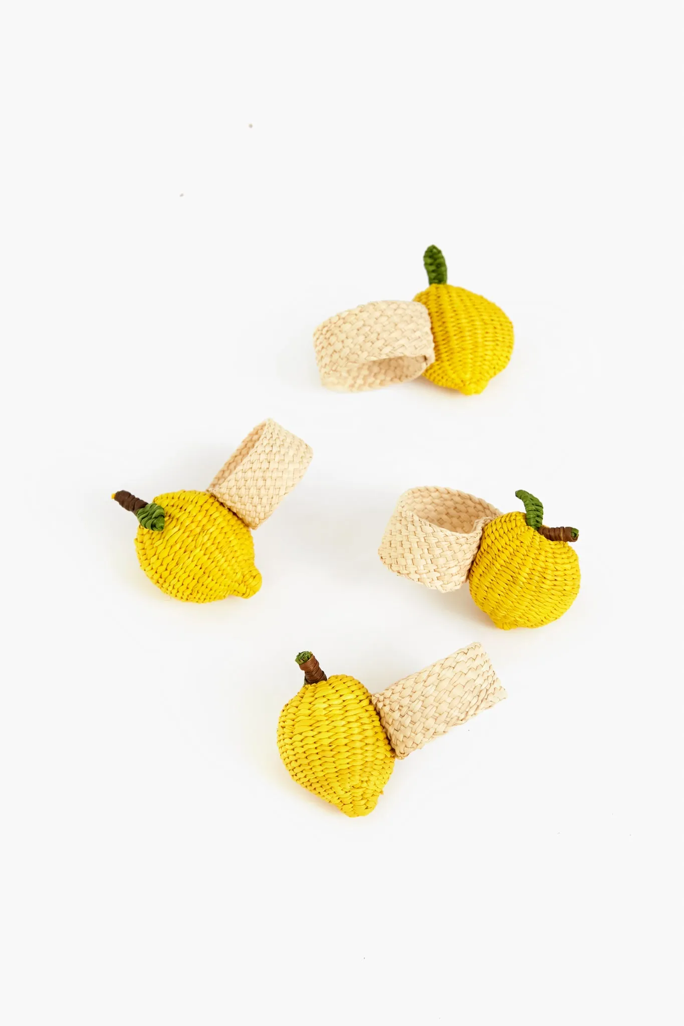 Lemon Napkin Ring Set of 4