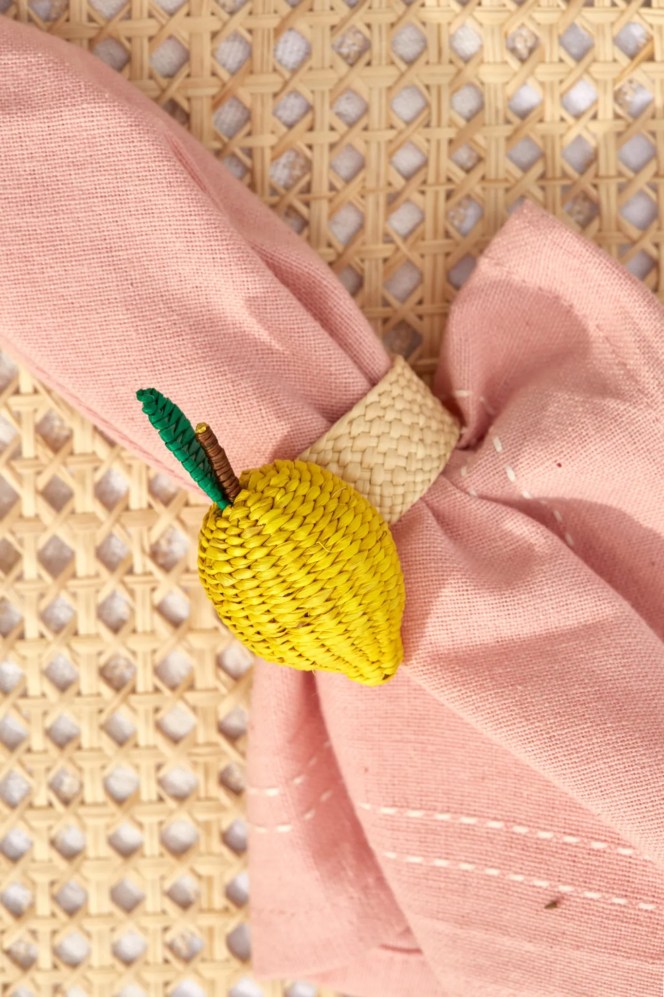 Lemon Napkin Ring Set of 4