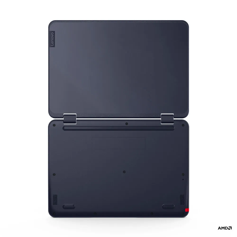 Lenovo 300w G2 11.6" 2-in-1 Laptop - AMD 3015e, 4GB RAM, 128GB SSD, Touchscreen, Windows 11 SE, Blue