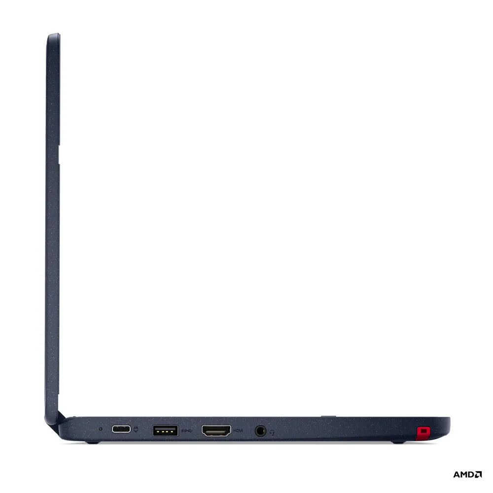 Lenovo 300w G2 11.6" 2-in-1 Laptop - AMD 3015e, 4GB RAM, 128GB SSD, Touchscreen, Windows 11 SE, Blue