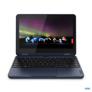 Lenovo 500w G3 11.6" 2-in-1 Laptop - Intel Celeron N5100, 4GB RAM, 128GB SSD, Touchscreen, Windows 11 Pro, Blue