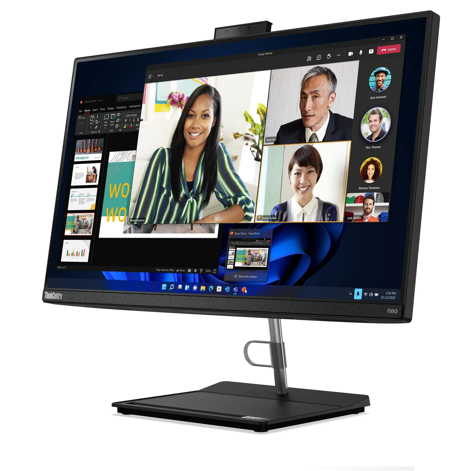 Lenovo neo 30a 24 Intel Core i5 i5-1240P 60.5 cm (23.8") 1920 x 1080 pixels All-in-One PC 8 GB DDR4-SDRAM 256 GB SSD Windows 11 Pro Wi-Fi 6 (802.11ax) Black