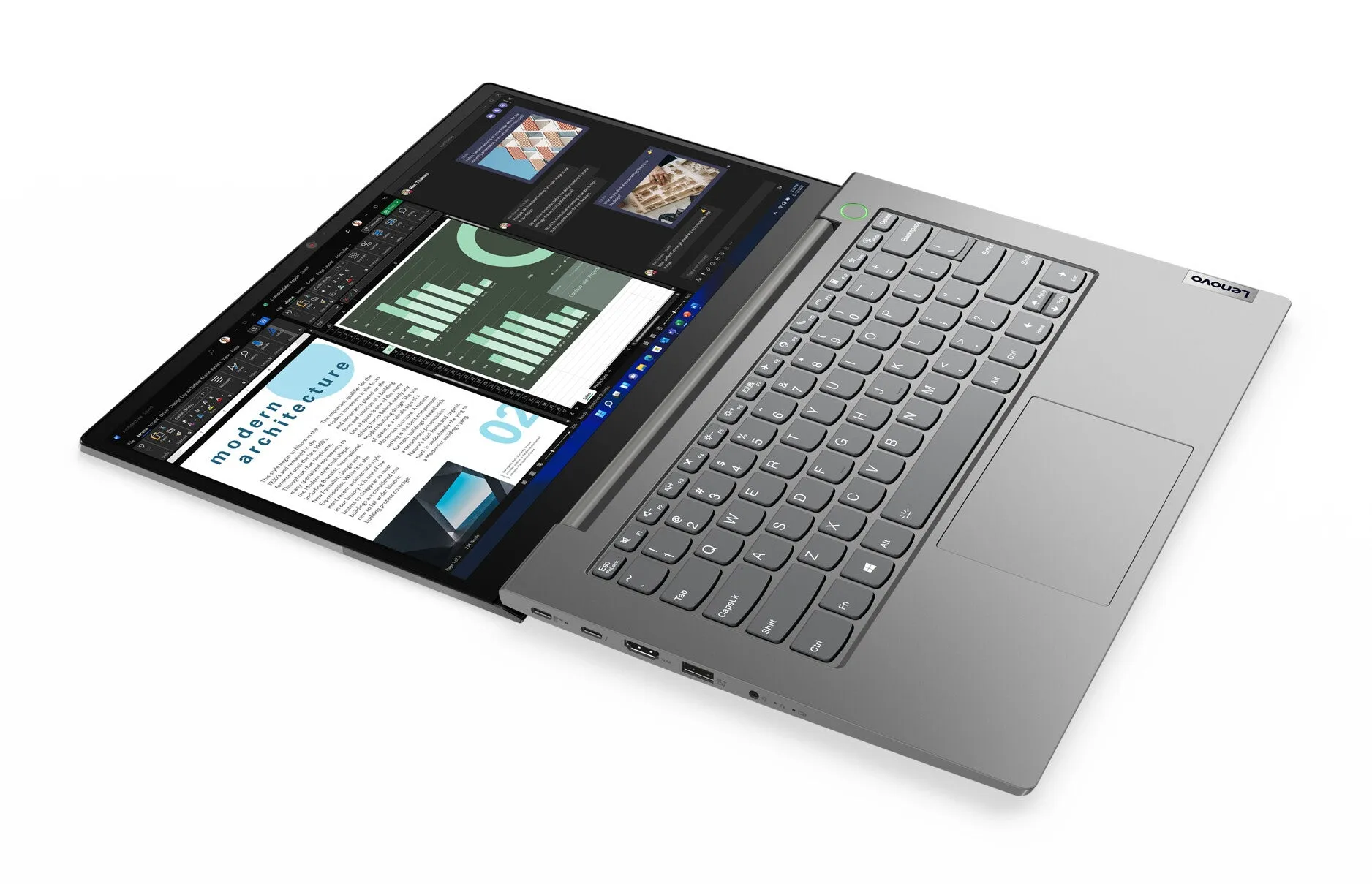 Lenovo ThinkBook 14 G4 14" Laptop - Intel Core i5-1235U, 8GB RAM, 256GB SSD, Windows 11 Pro, Grey