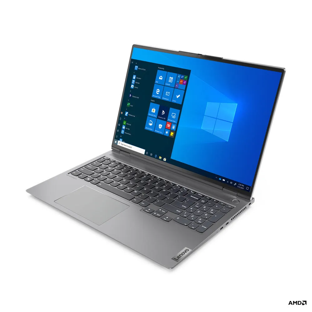 Lenovo ThinkBook 16p G2 16" Laptop - AMD Ryzen 7 5800H, 16GB RAM, 512GB SSD, NVIDIA GeForce RTX 3060, WQXGA, Windows 11 Pro, Grey