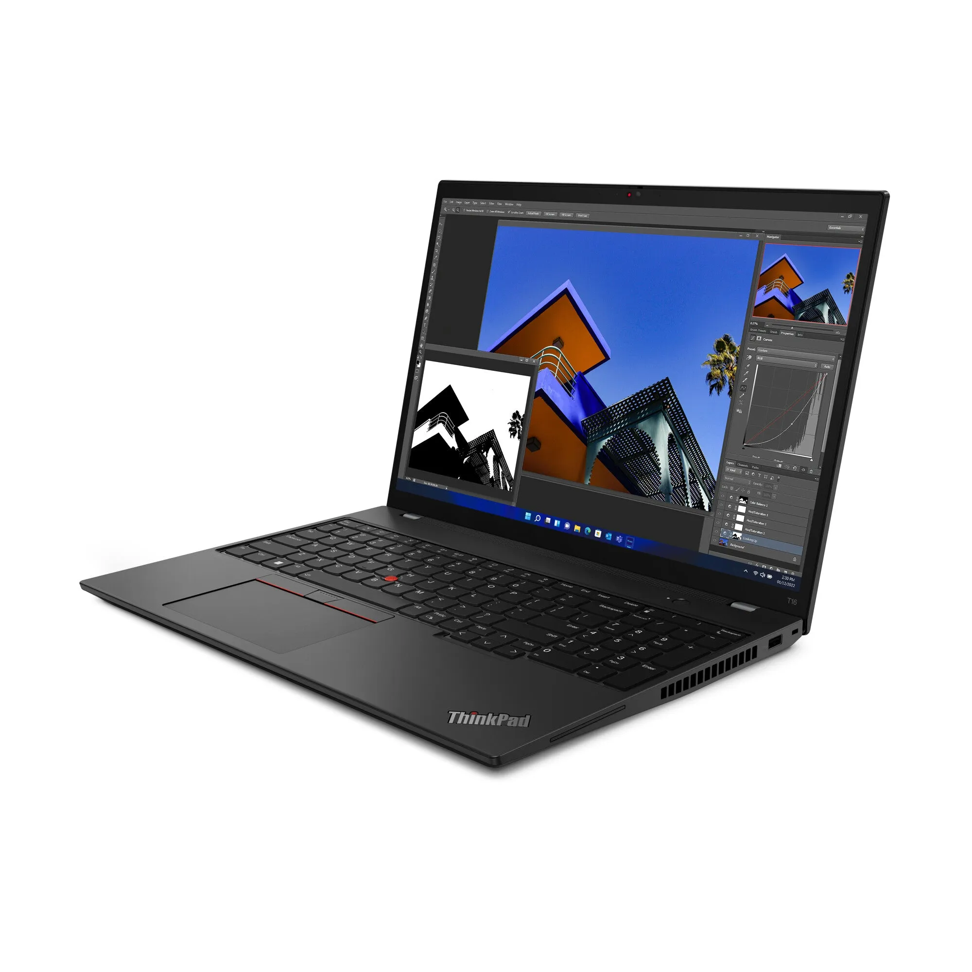 Lenovo ThinkPad T16 G1 16" Laptop - Intel Core i5-1235U, 8GB RAM, 256GB SSD, Windows 11 Pro, Black