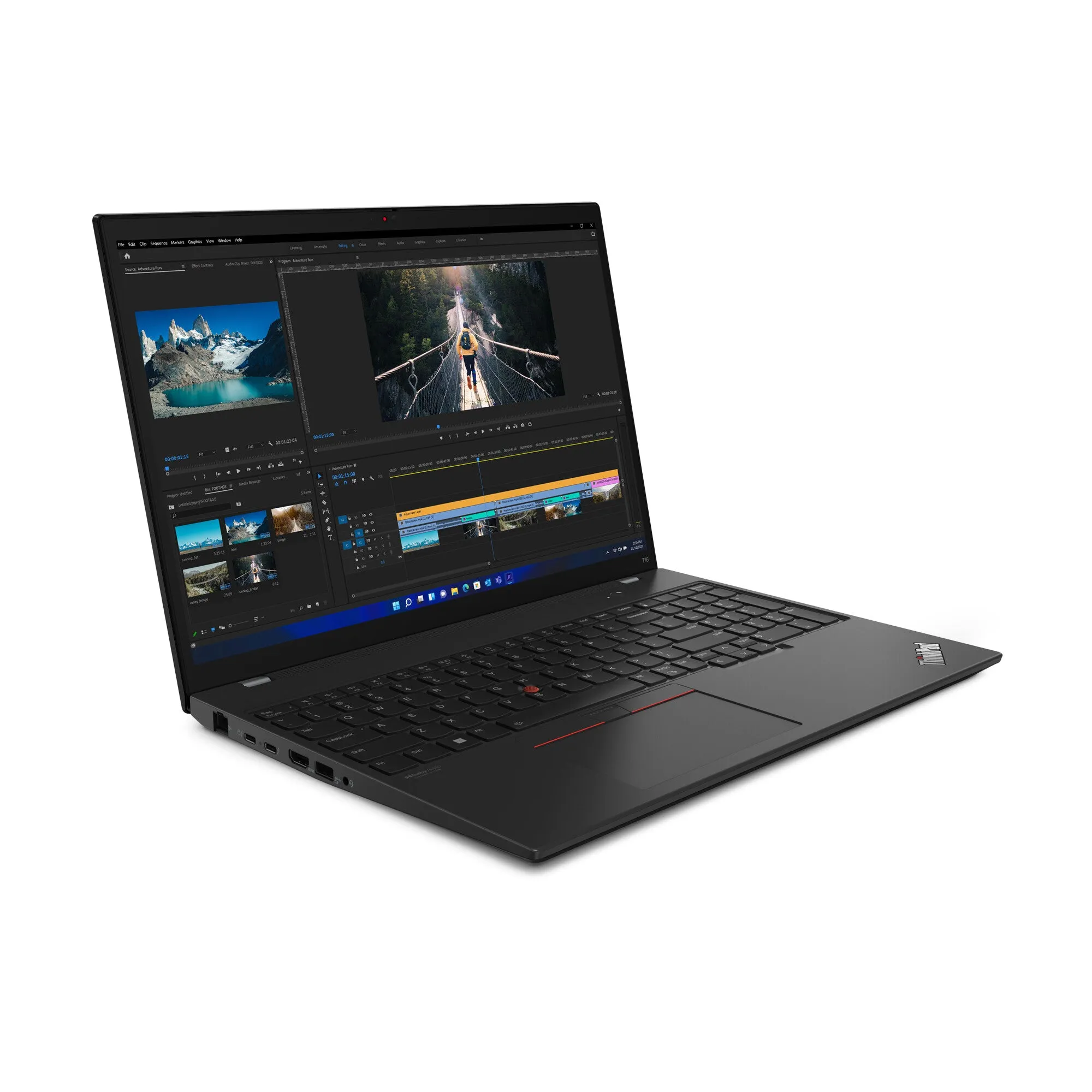 Lenovo ThinkPad T16 G1 16" Laptop - Intel Core i5-1235U, 8GB RAM, 256GB SSD, Windows 11 Pro, Black