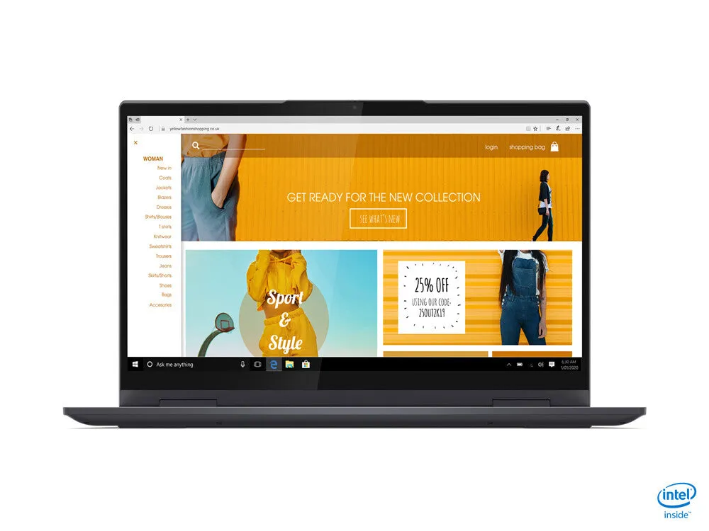 Lenovo Yoga 7 G7 14" 2-in-1 Laptop - Intel Core i7-1165G7, 8GB RAM, 512GB SSD, Touchscreen, Windows 11 Home, Grey