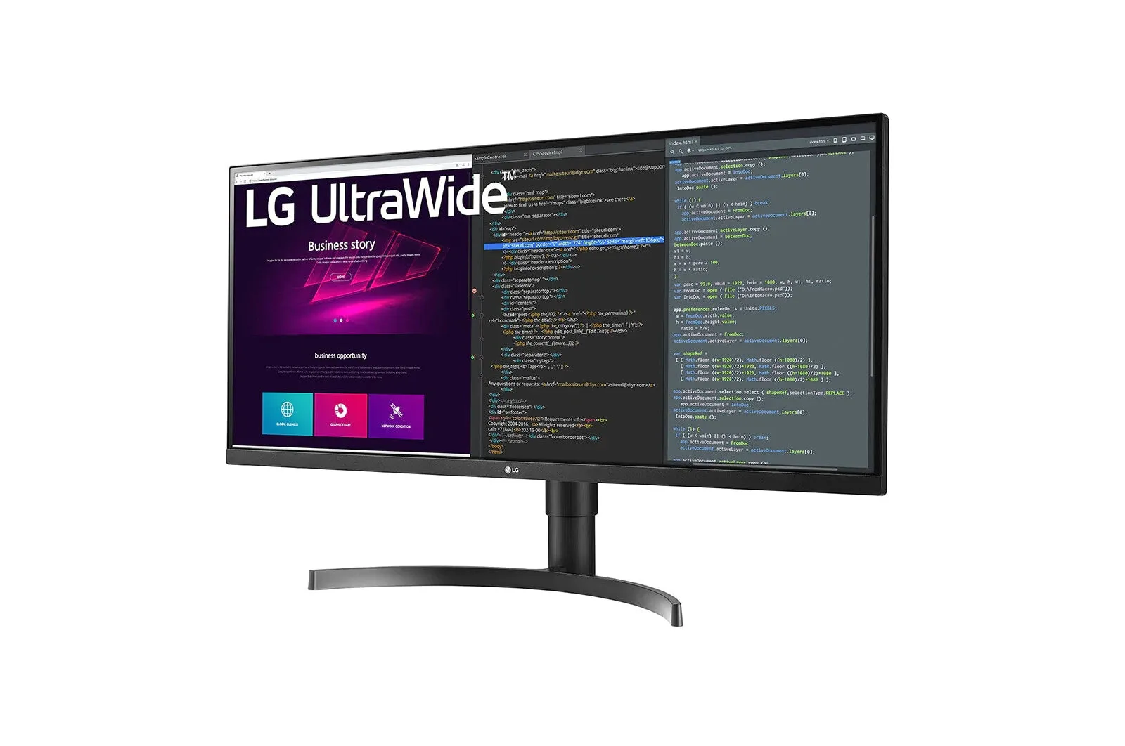 LG 34WN750-B 34" UltraWide Quad HD Monitor - 75Hz, IPS, AMD FreeSync, Height Adjustable, Speakers, Black