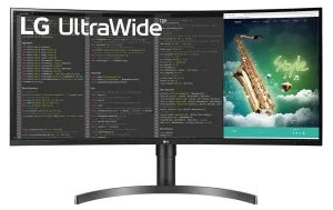 LG 35WN65C-B 35" UltraWide Quad HD Curved Gaming Monitor - 100Hz, 5ms, VA, AMD FreeSync, Height Adjustable, Speakers, Black