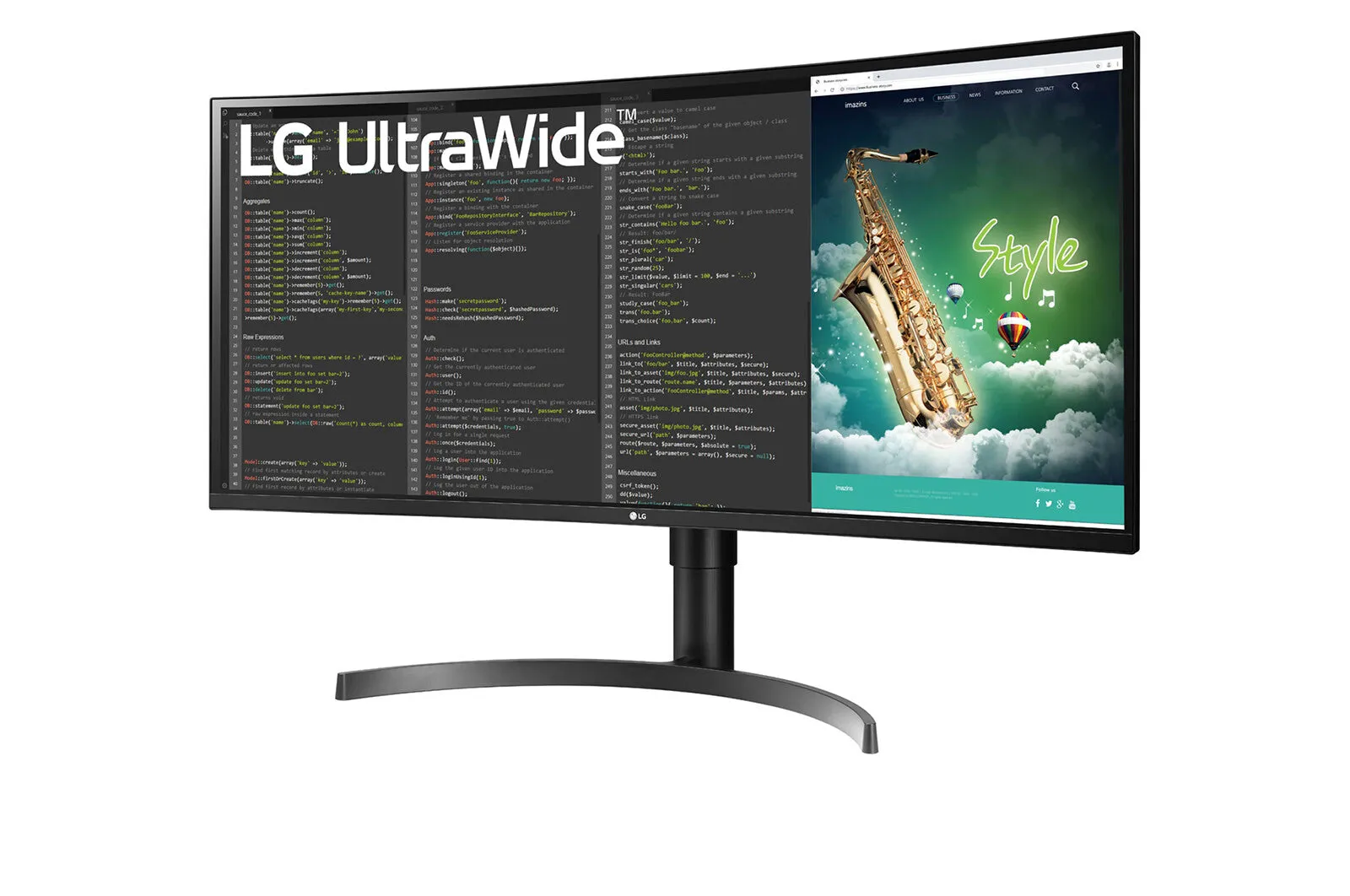 LG 35WN65C-B 35" UltraWide Quad HD Curved Gaming Monitor - 100Hz, 5ms, VA, AMD FreeSync, Height Adjustable, Speakers, Black