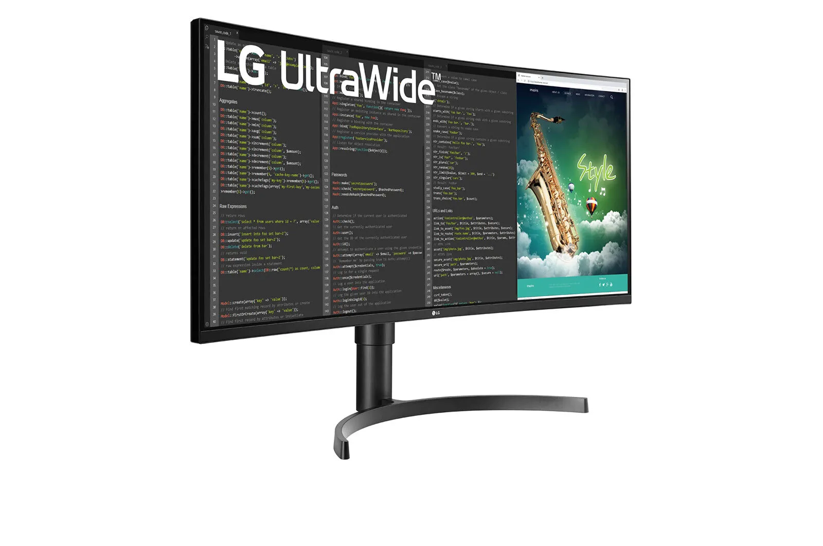 LG 35WN65C-B 35" UltraWide Quad HD Curved Gaming Monitor - 100Hz, 5ms, VA, AMD FreeSync, Height Adjustable, Speakers, Black