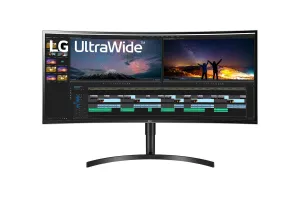 LG 38WN75C 38" UltraWide Quad HD  Curved Monitor - 75Hz, 5ms, IPS, Height Adjustable, Black